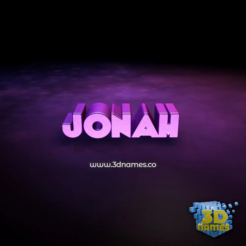 jonah in Big Purple style - 3D name wallpaper
