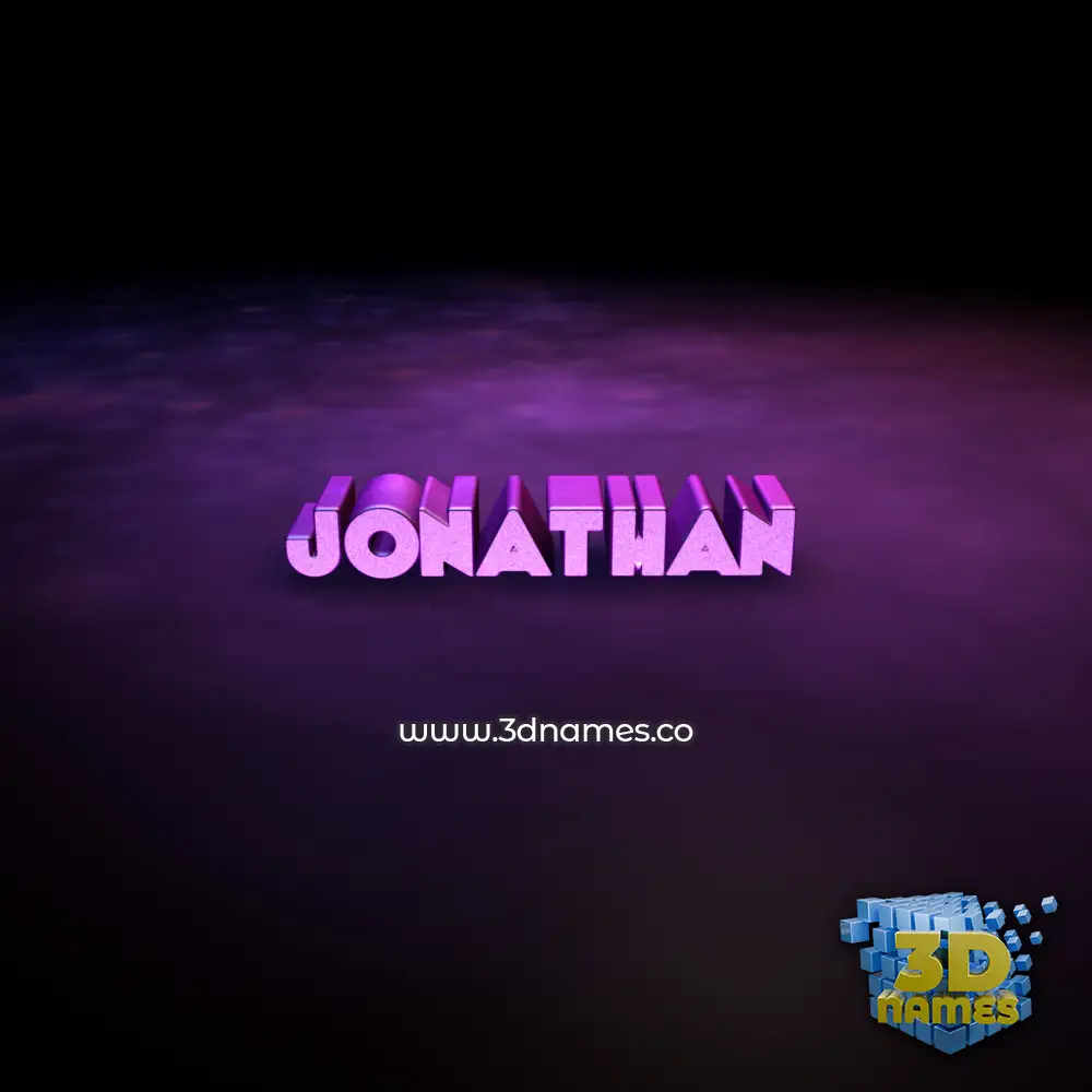 jonathan in Big Purple style - 3D name wallpaper