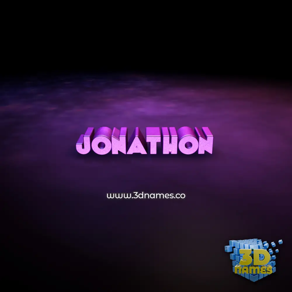 jonathon in Big Purple style - 3D name wallpaper