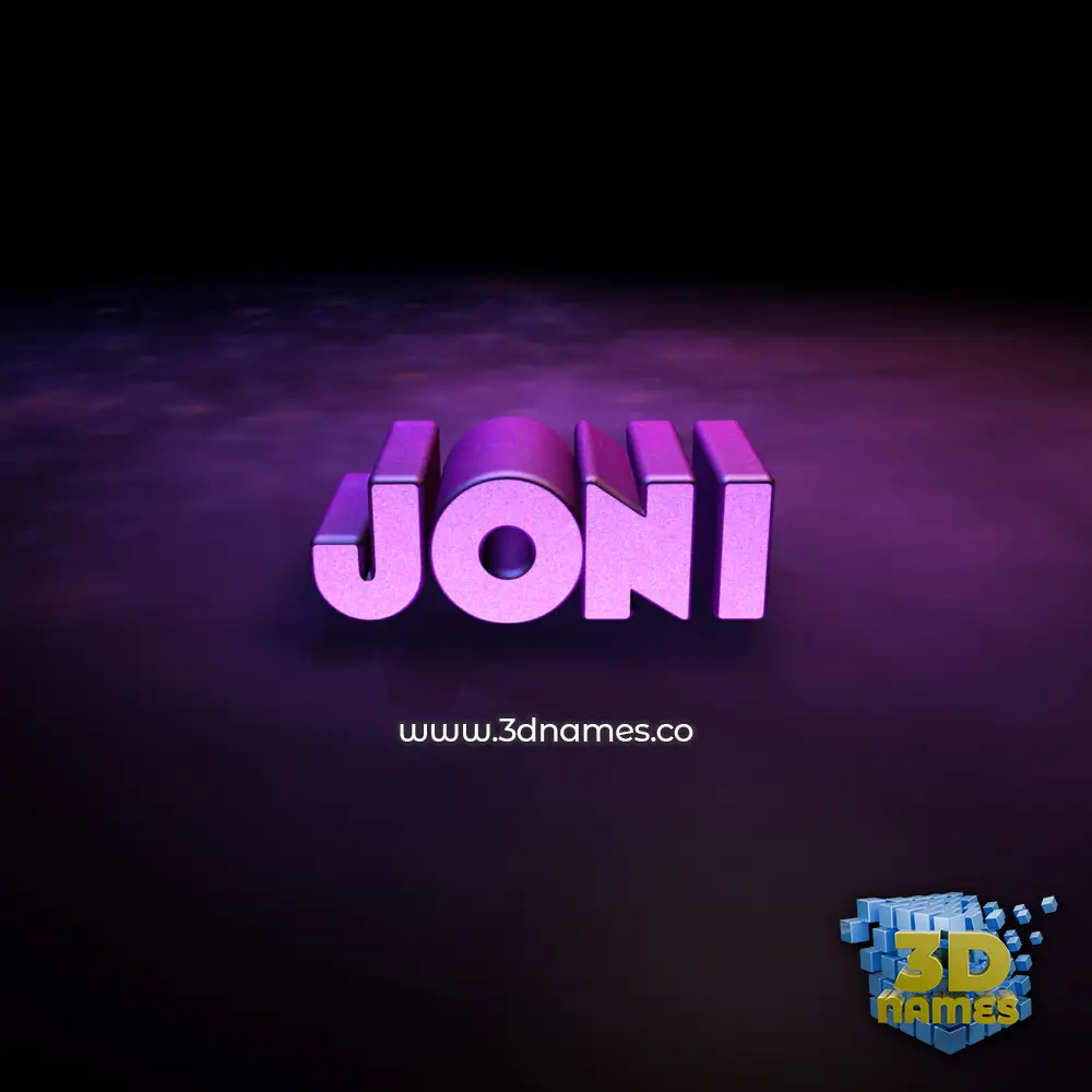 joni in Big Purple style - 3D name wallpaper