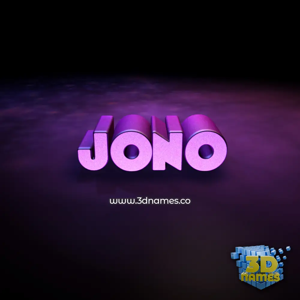 jono in Big Purple style - 3D name wallpaper