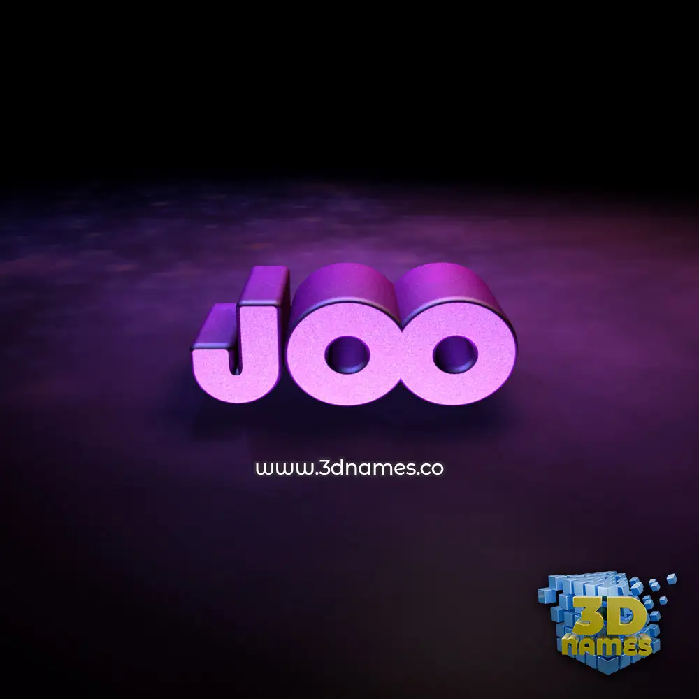 joo in Big Purple style - 3D name wallpaper