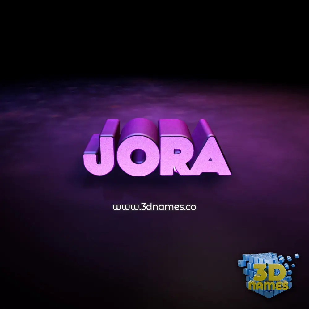 jora in Big Purple style - 3D name wallpaper