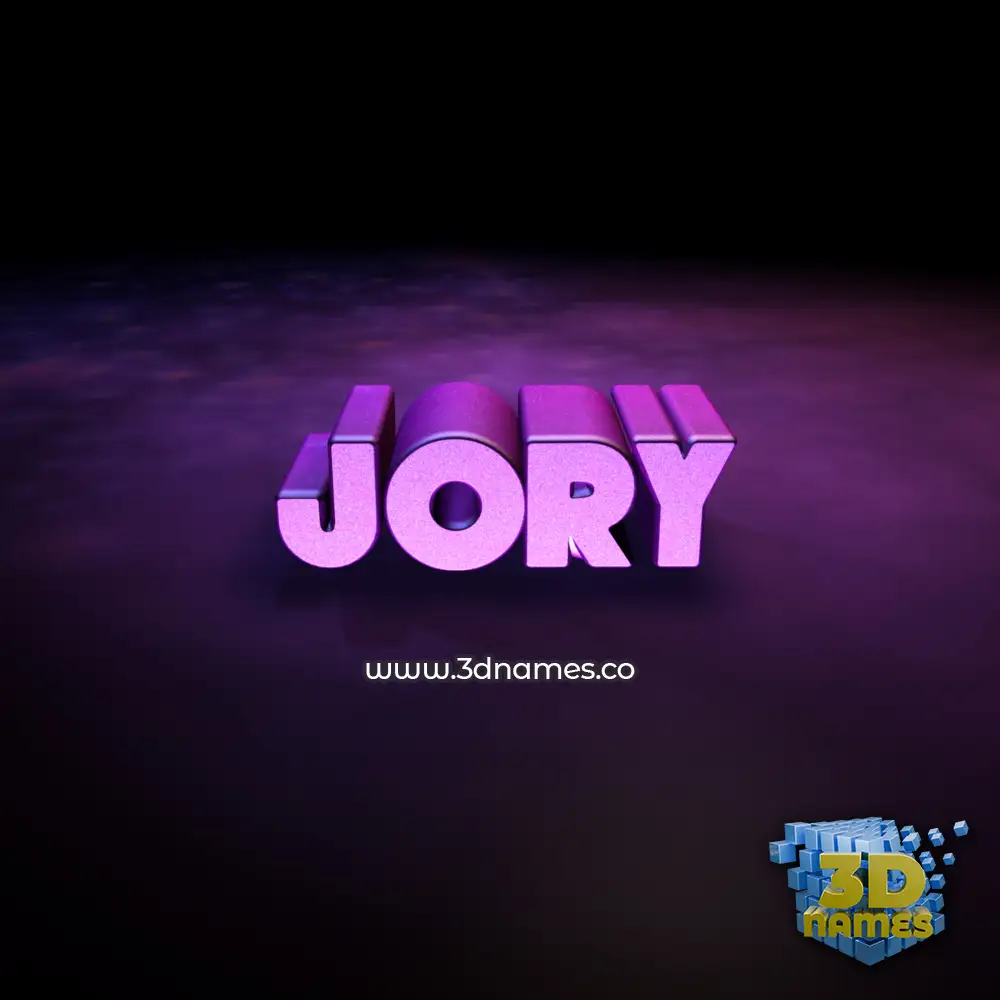jory in Big Purple style - 3D name wallpaper