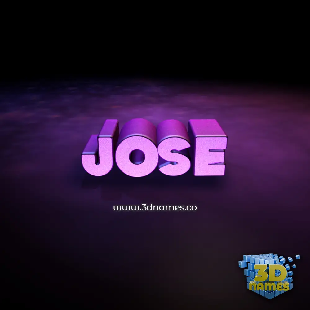 jose in Big Purple style - 3D name wallpaper