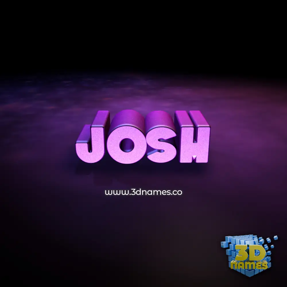 josh in Big Purple style - 3D name wallpaper