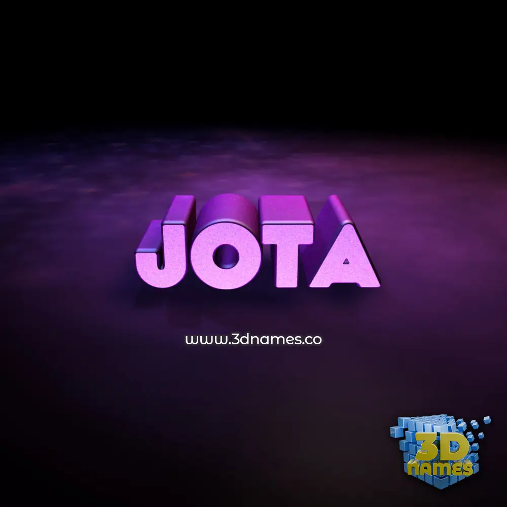 jota in Big Purple style - 3D name wallpaper