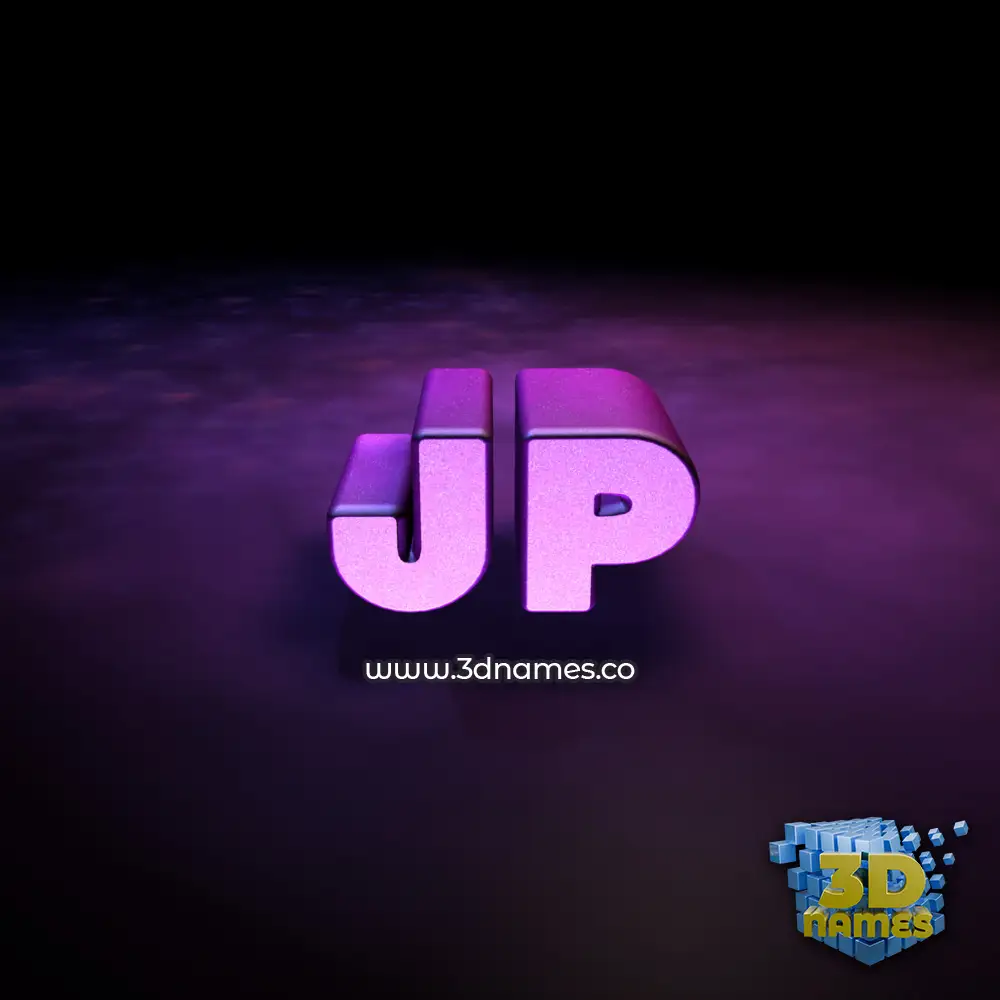 jp in Big Purple style - 3D name wallpaper