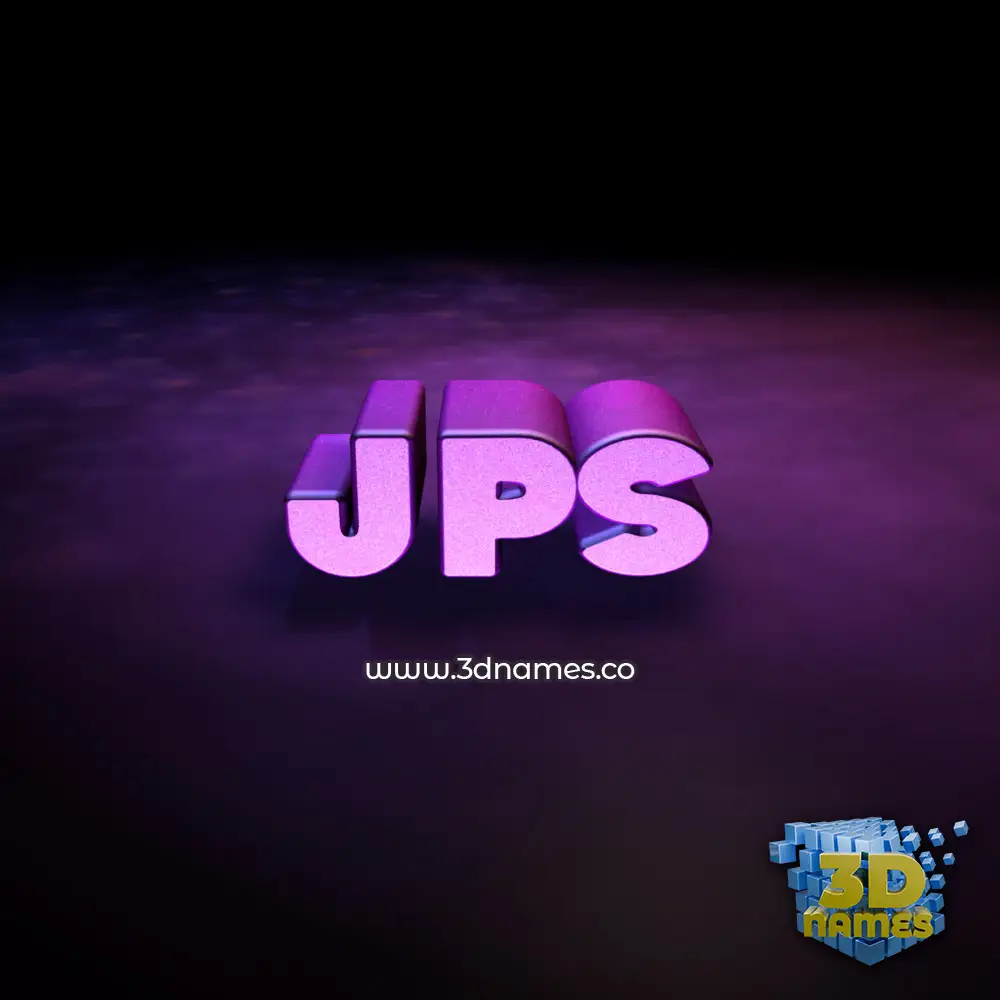 jps in Big Purple style - 3D name wallpaper