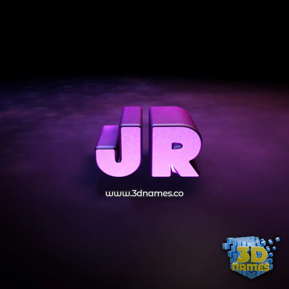 jr in Big Purple style - 3D name wallpaper