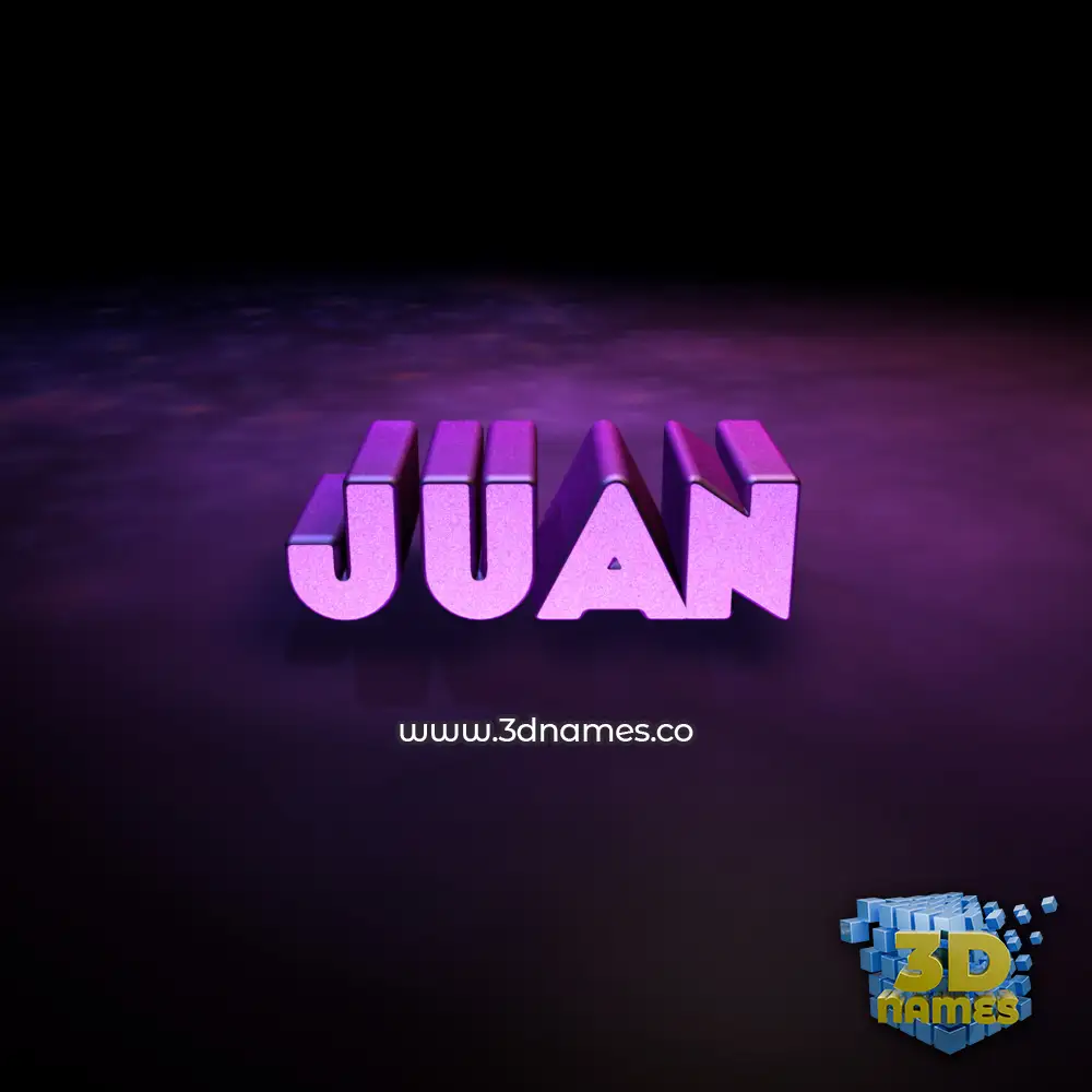 juan in Big Purple style - 3D name wallpaper