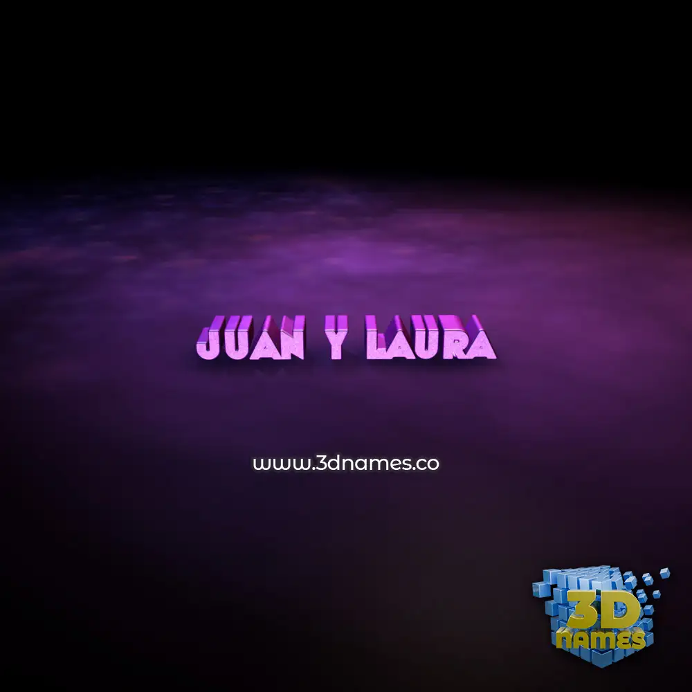 juan y laura in Big Purple style - 3D name wallpaper