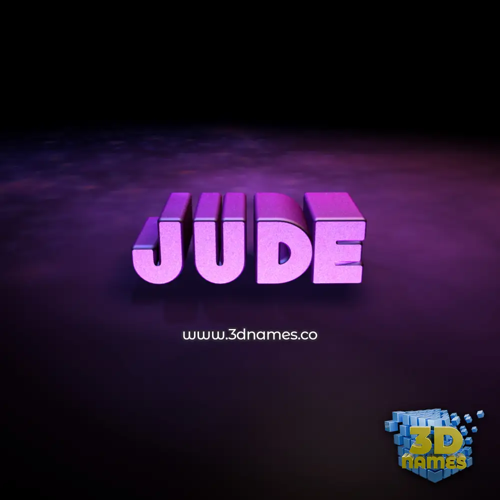 jude in Big Purple style - 3D name wallpaper