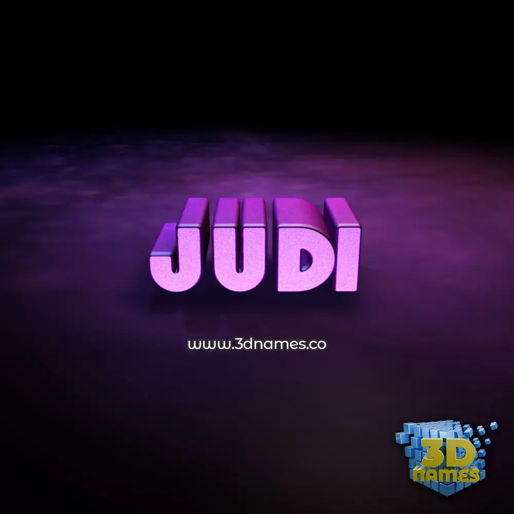 judi in Big Purple style - 3D name wallpaper