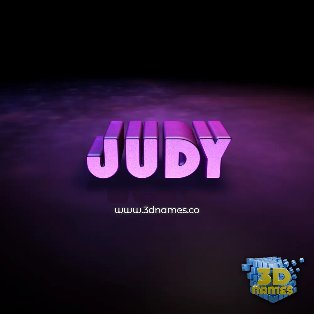 judy in Big Purple style - 3D name wallpaper