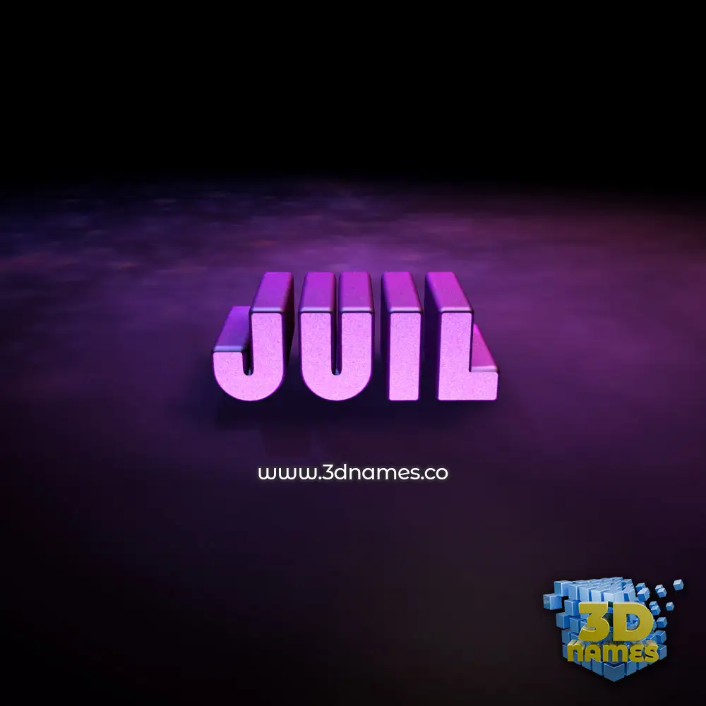 juil in Big Purple style - 3D name wallpaper