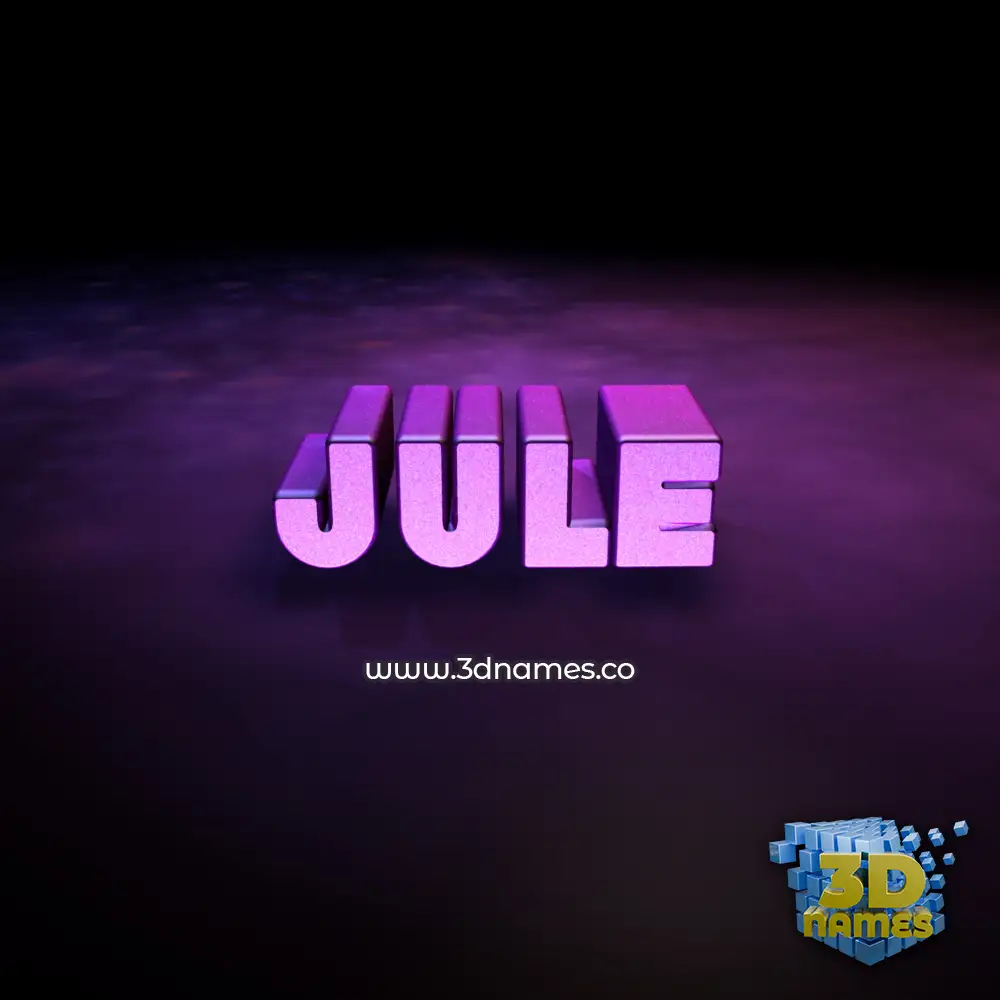 jule in Big Purple style - 3D name wallpaper