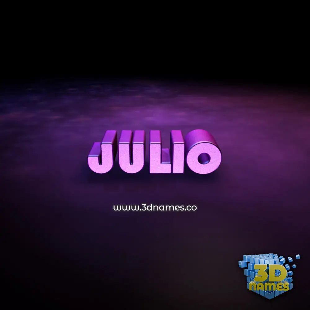 julio in Big Purple style - 3D name wallpaper