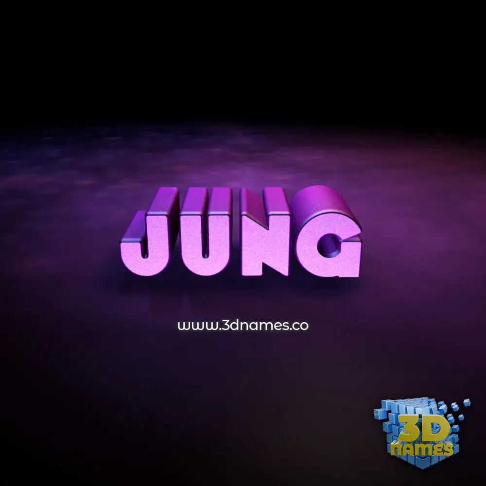 jung in Big Purple style - 3D name wallpaper