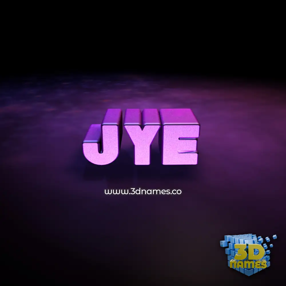 jye in Big Purple style - 3D name wallpaper