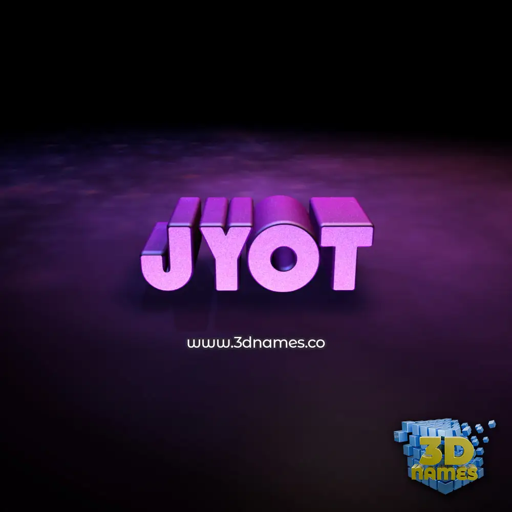 jyot in Big Purple style - 3D name wallpaper