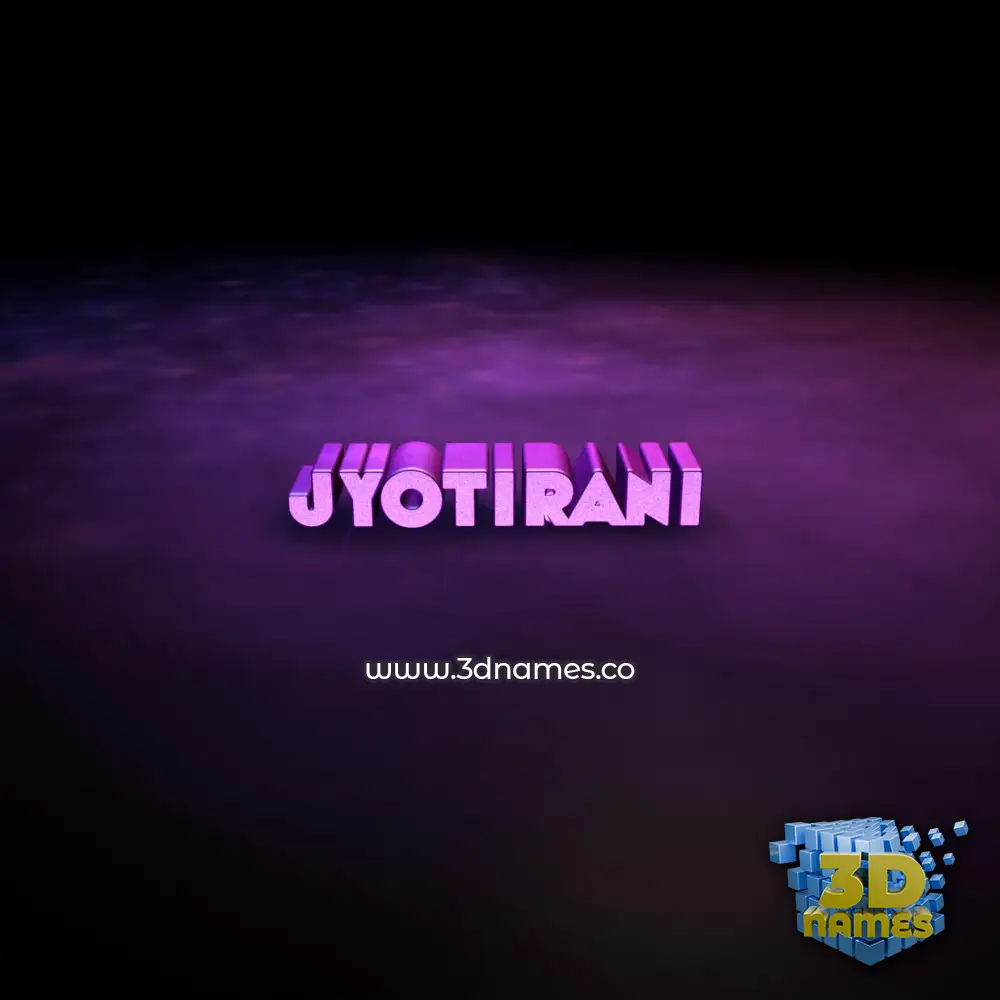jyotirani in Big Purple style - 3D name wallpaper
