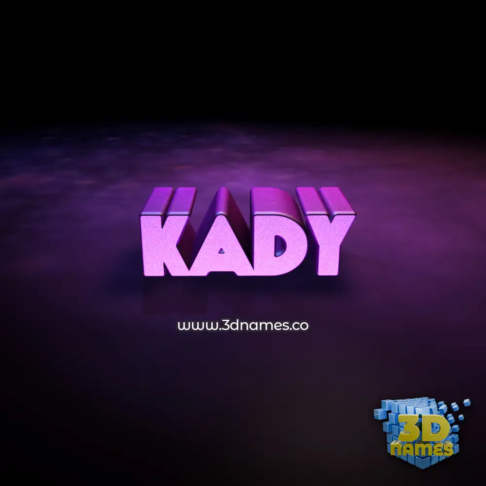 kady in Big Purple style - 3D name wallpaper