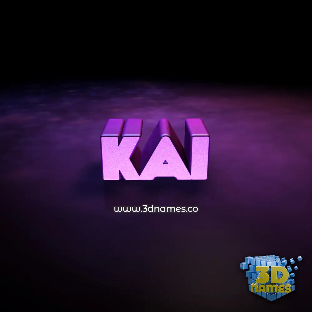 kai in Big Purple style - 3D name wallpaper