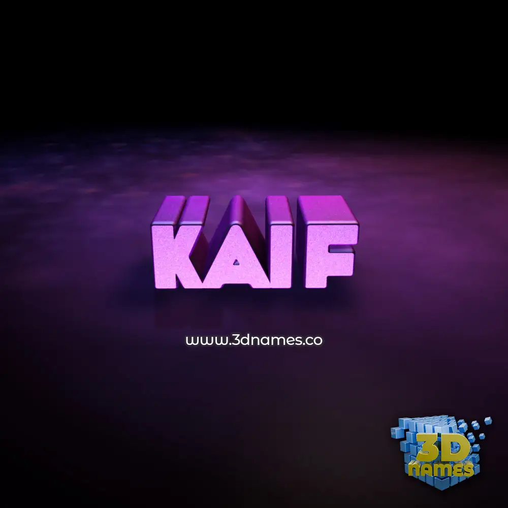 kaif in Big Purple style - 3D name wallpaper