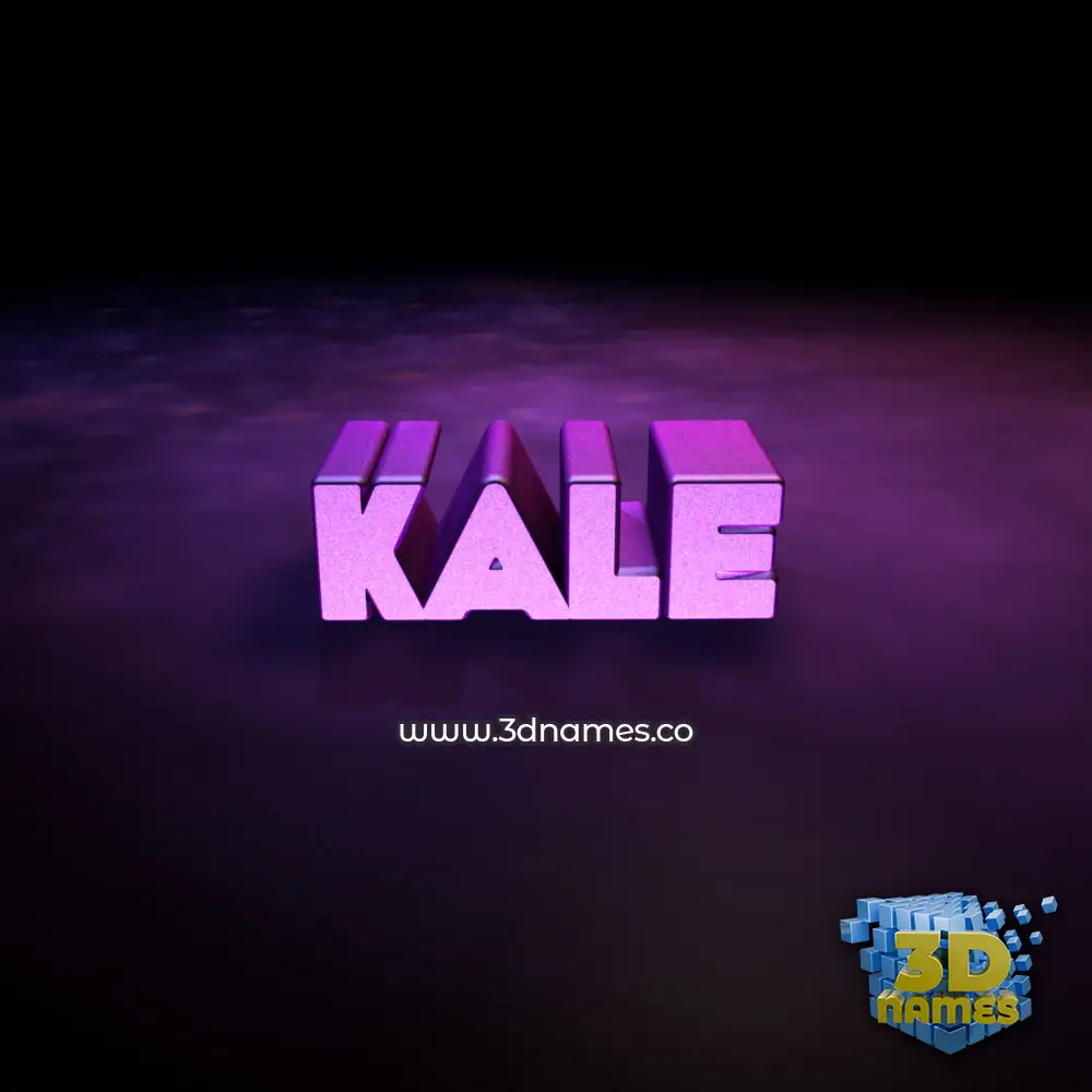 kale in Big Purple style - 3D name wallpaper