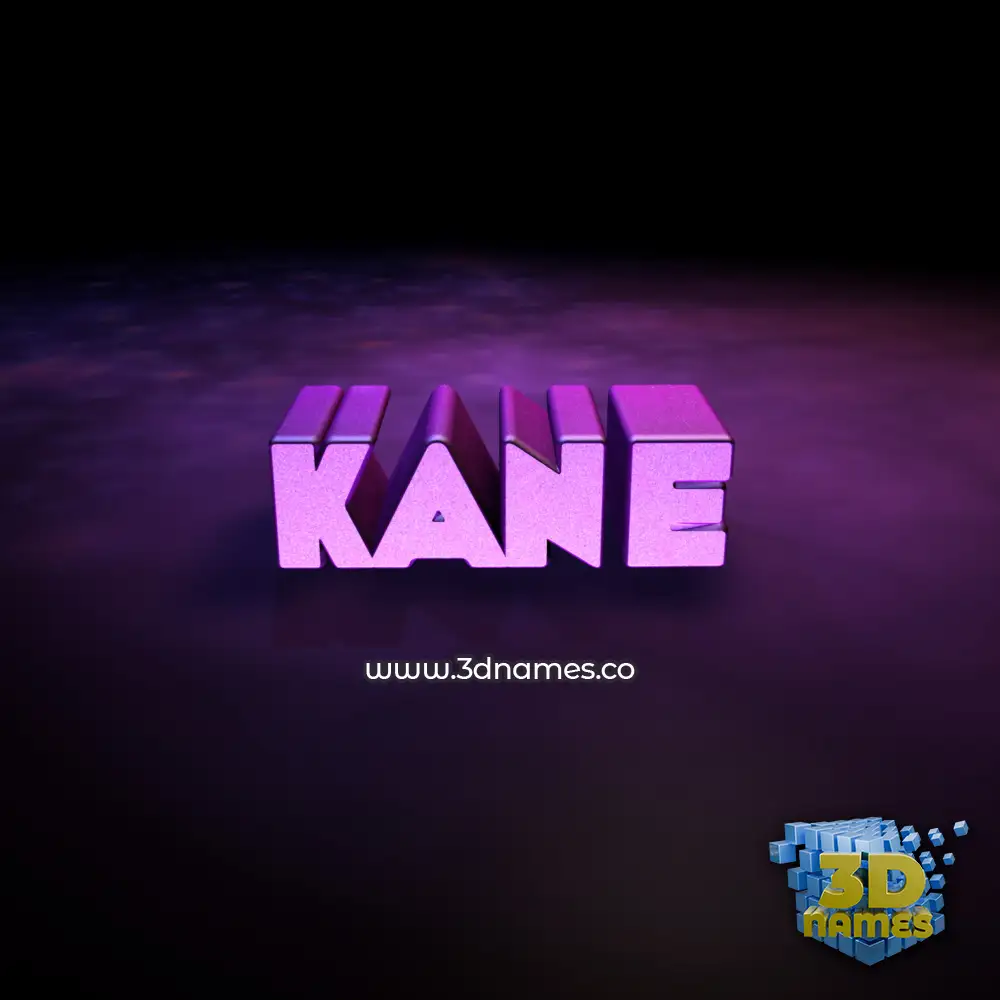 kane in Big Purple style - 3D name wallpaper