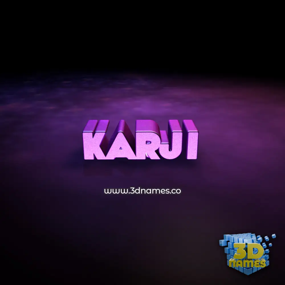 karji in Big Purple style - 3D name wallpaper