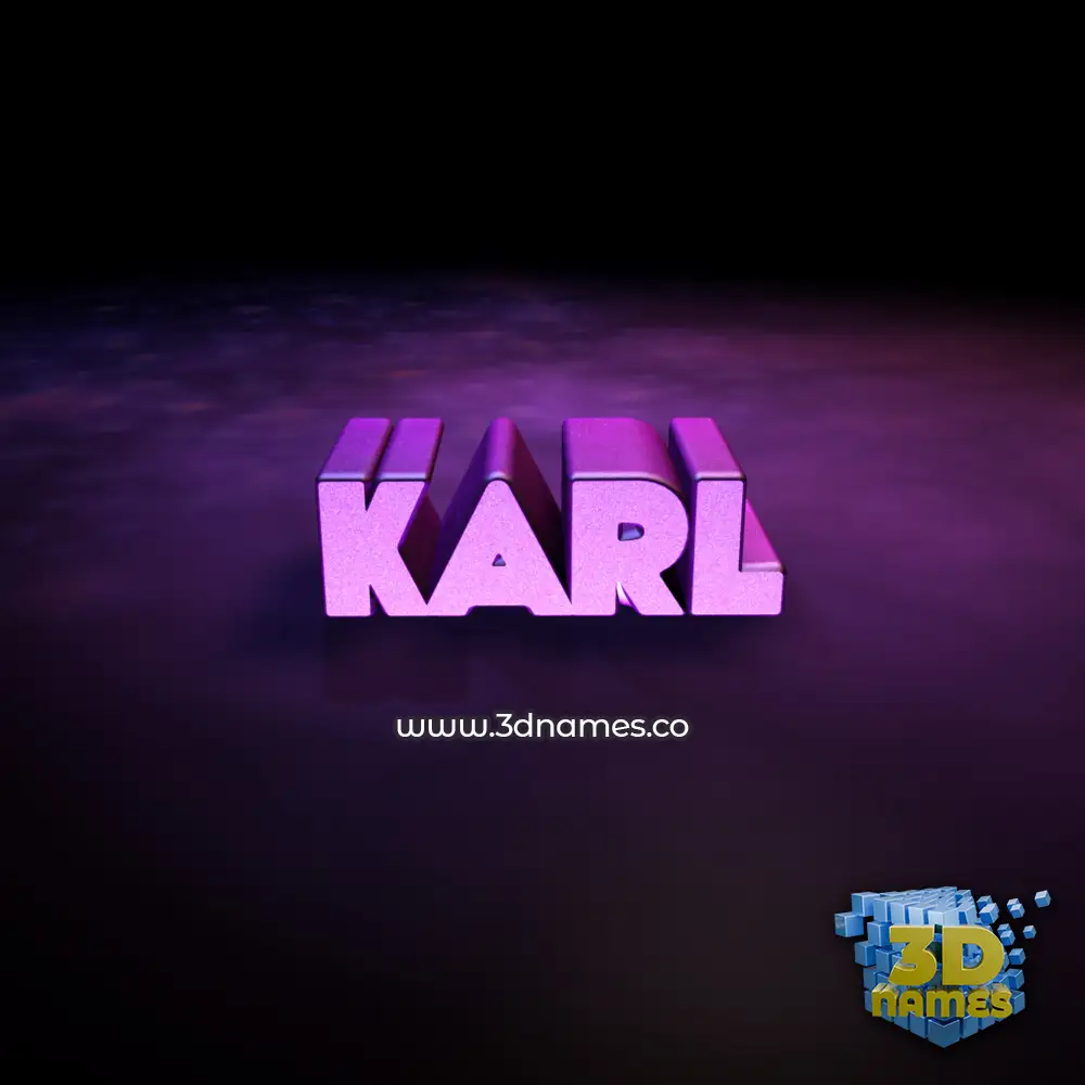 karl in Big Purple style - 3D name wallpaper