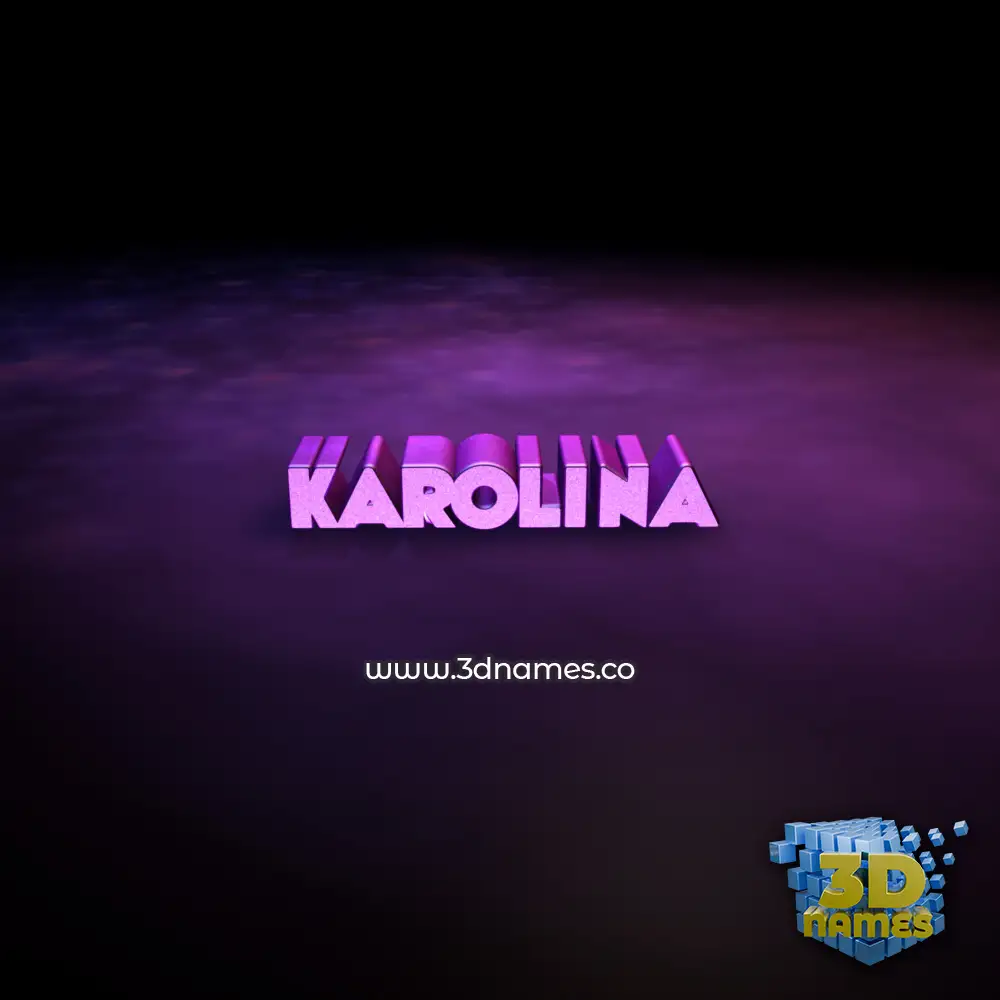 karolina in Big Purple style - 3D name wallpaper
