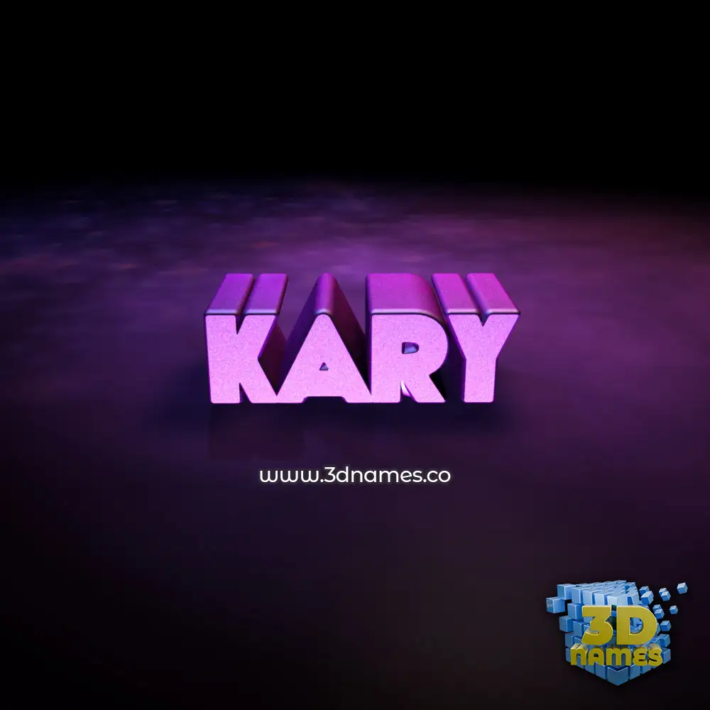 kary in Big Purple style - 3D name wallpaper