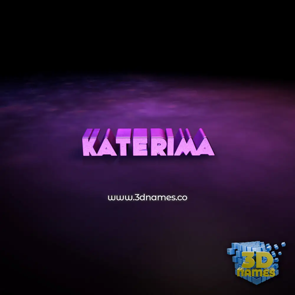 katerima in Big Purple style - 3D name wallpaper