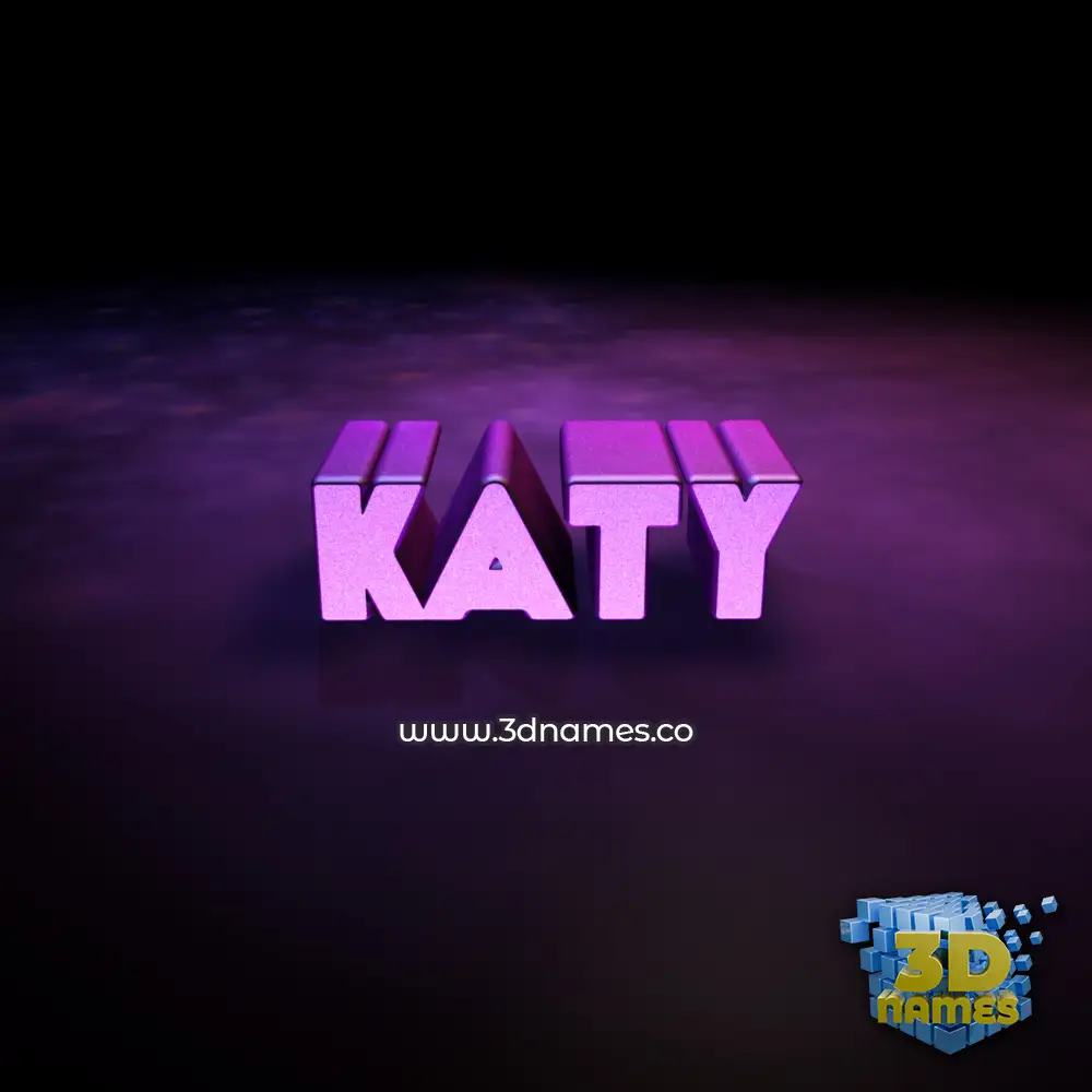 katy in Big Purple style - 3D name wallpaper