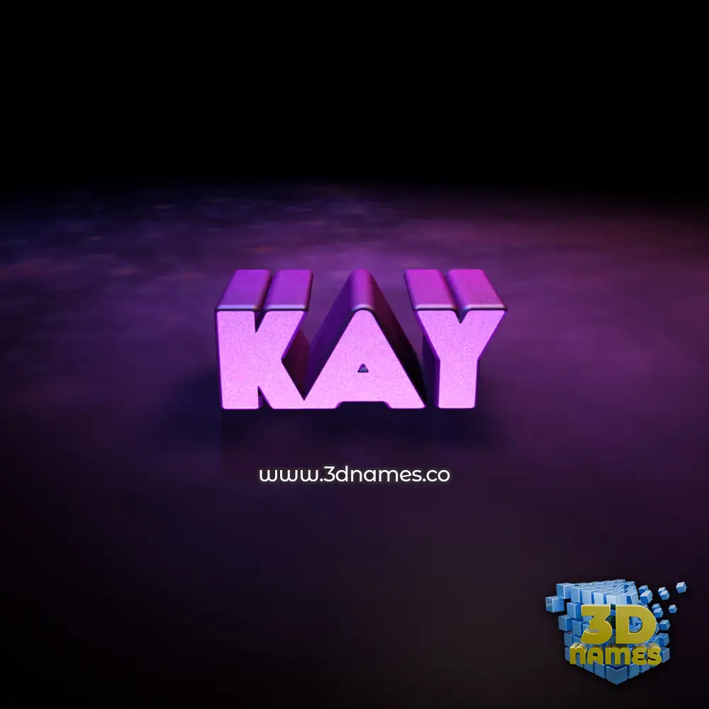 kay in Big Purple style - 3D name wallpaper