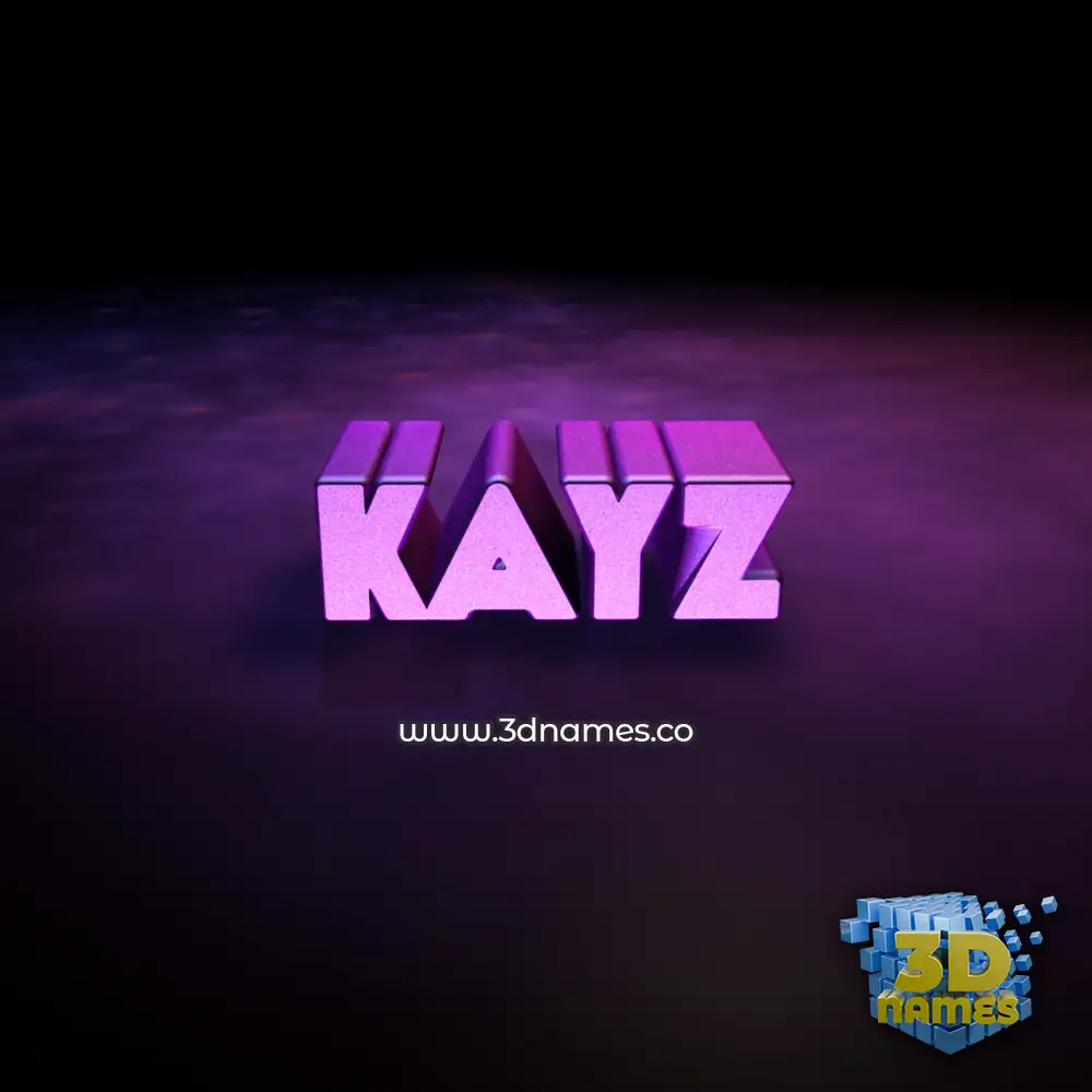 kayz in Big Purple style - 3D name wallpaper