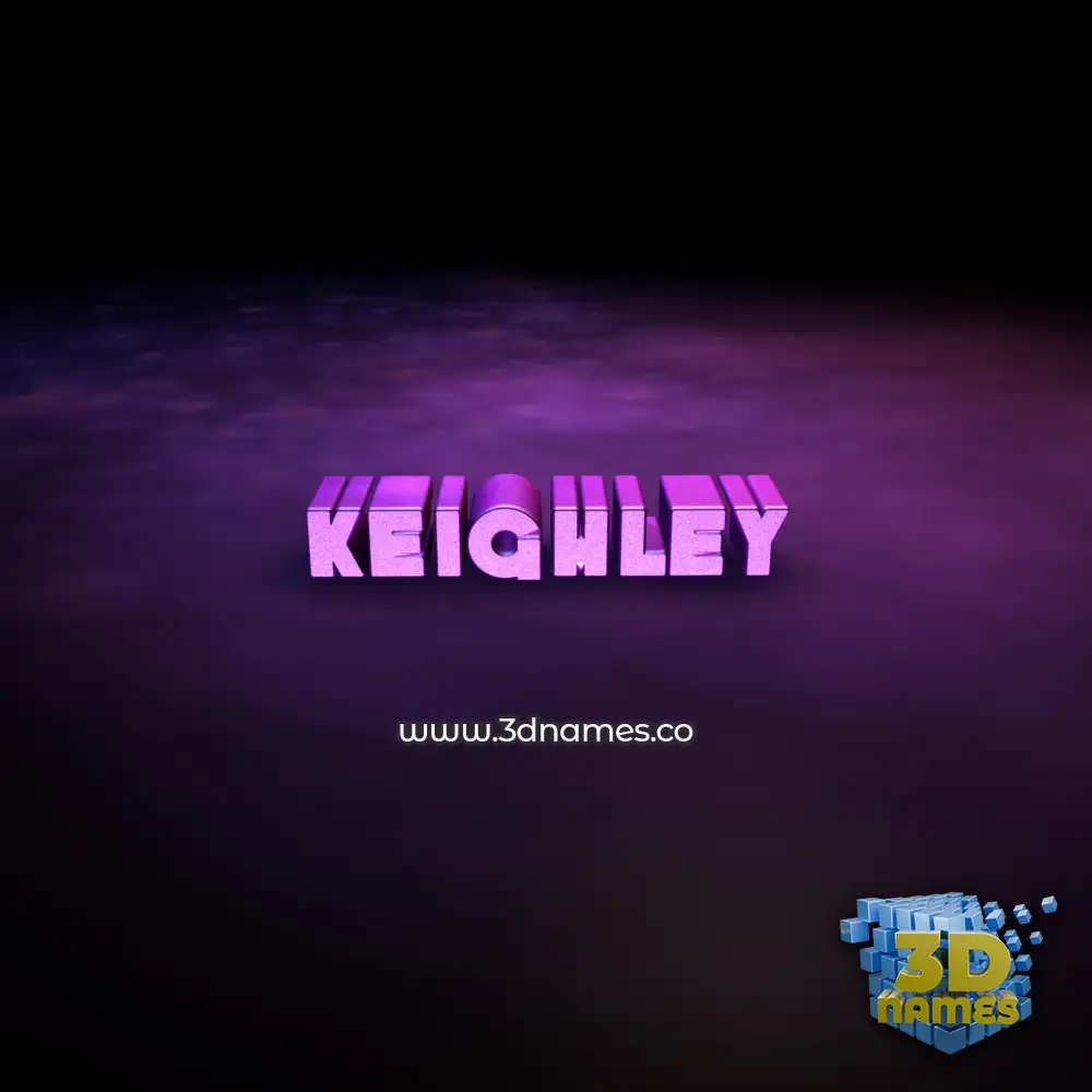 keighley in Big Purple style - 3D name wallpaper