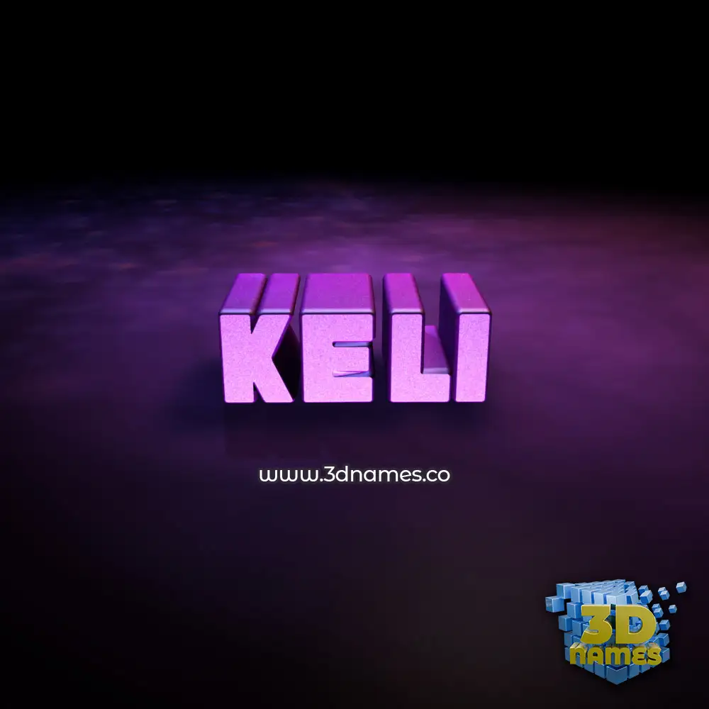 keli in Big Purple style - 3D name wallpaper