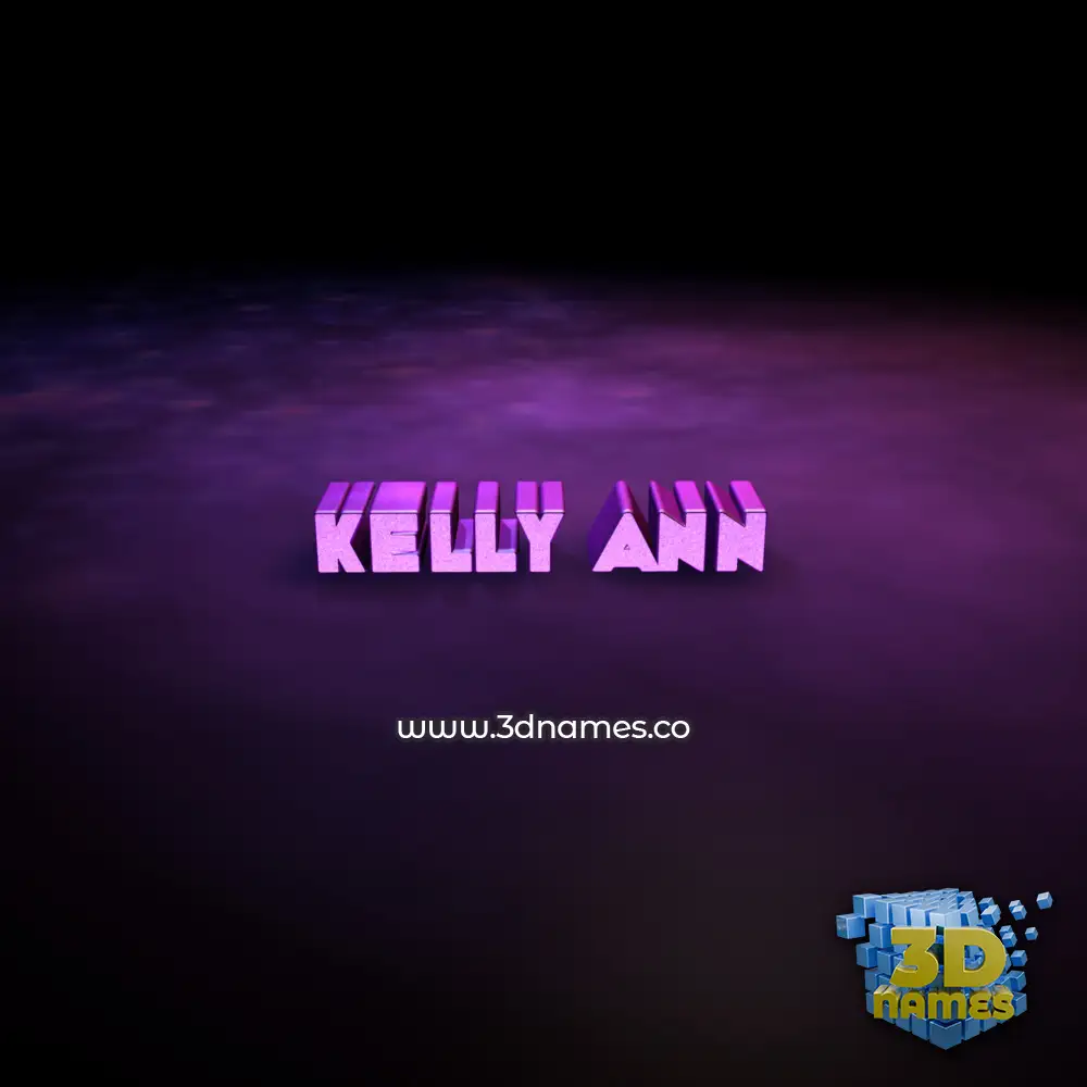 kelly ann in Big Purple style - 3D name wallpaper