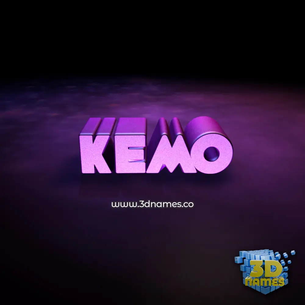 kemo in Big Purple style - 3D name wallpaper