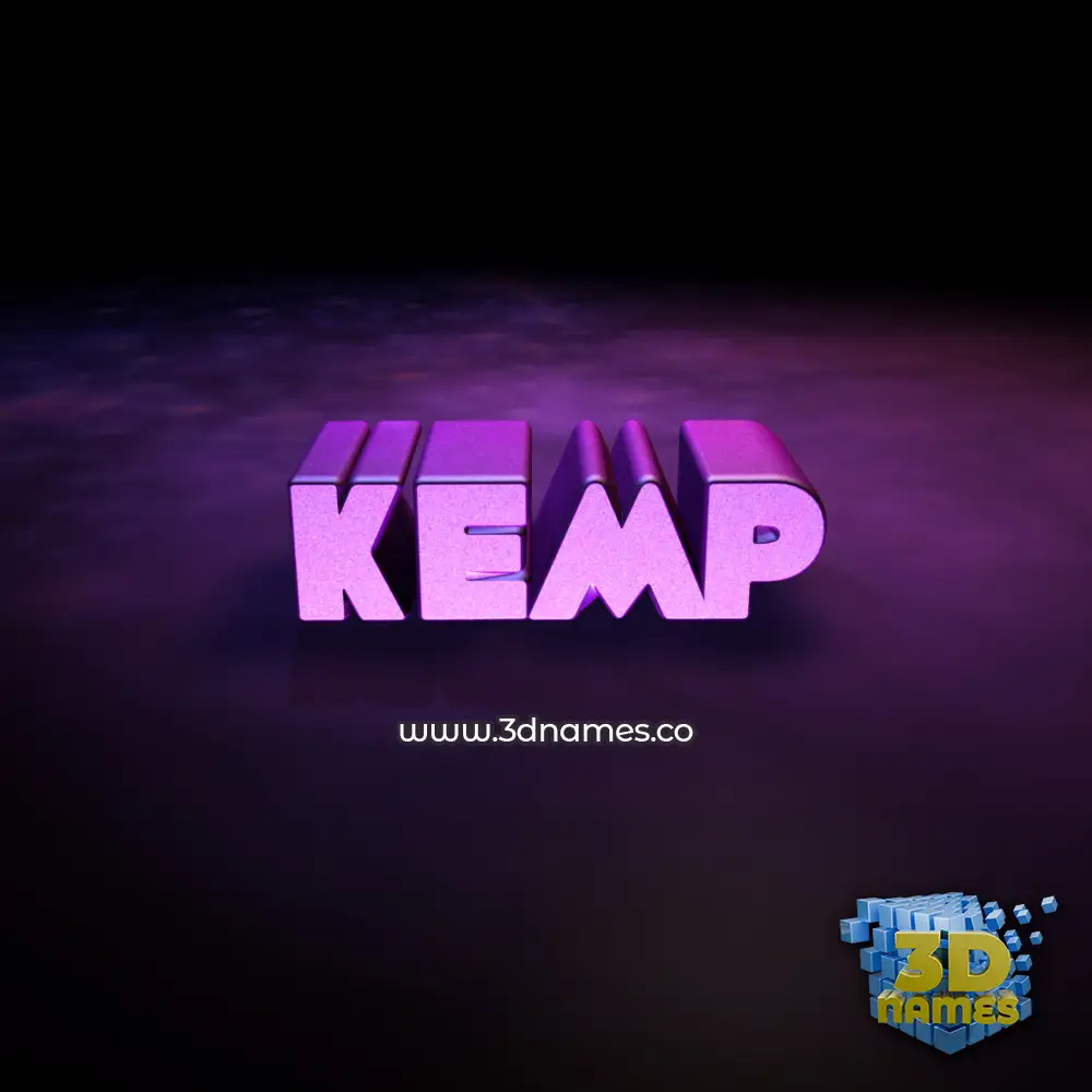 kemp in Big Purple style - 3D name wallpaper