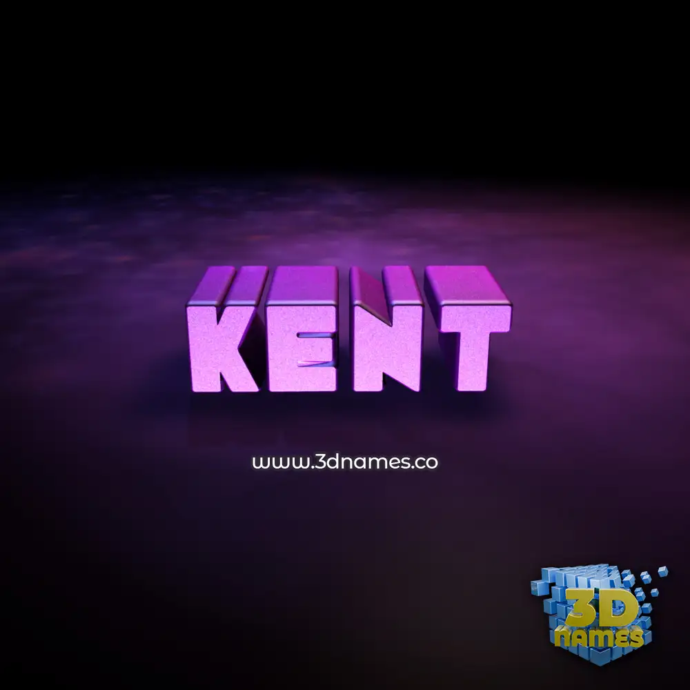 kent in Big Purple style - 3D name wallpaper