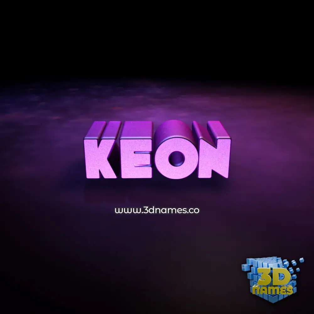keon in Big Purple style - 3D name wallpaper