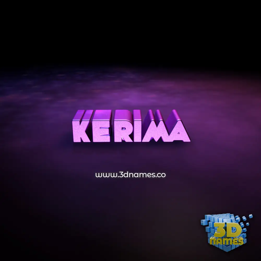 kerima in Big Purple style - 3D name wallpaper