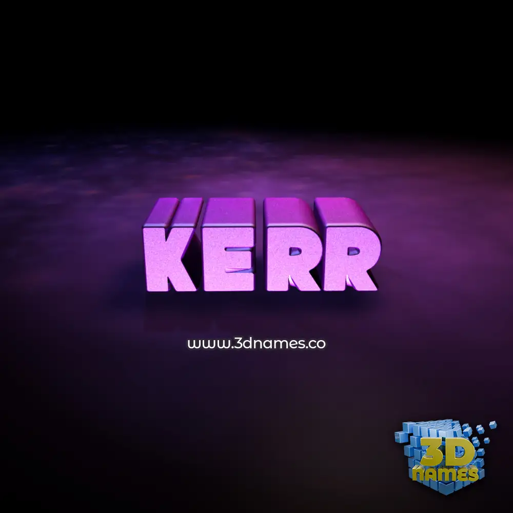 kerr in Big Purple style - 3D name wallpaper