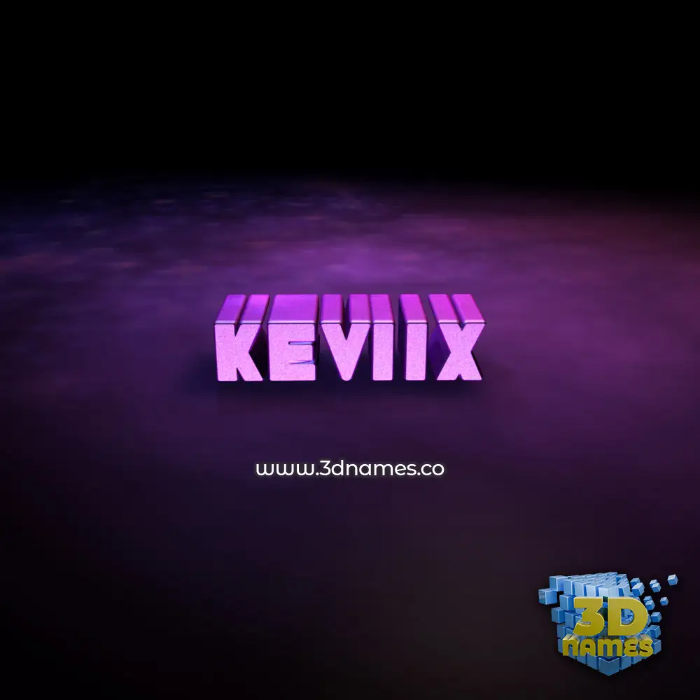 keviix in Big Purple style - 3D name wallpaper