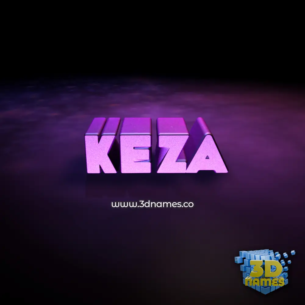 keza in Big Purple style - 3D name wallpaper